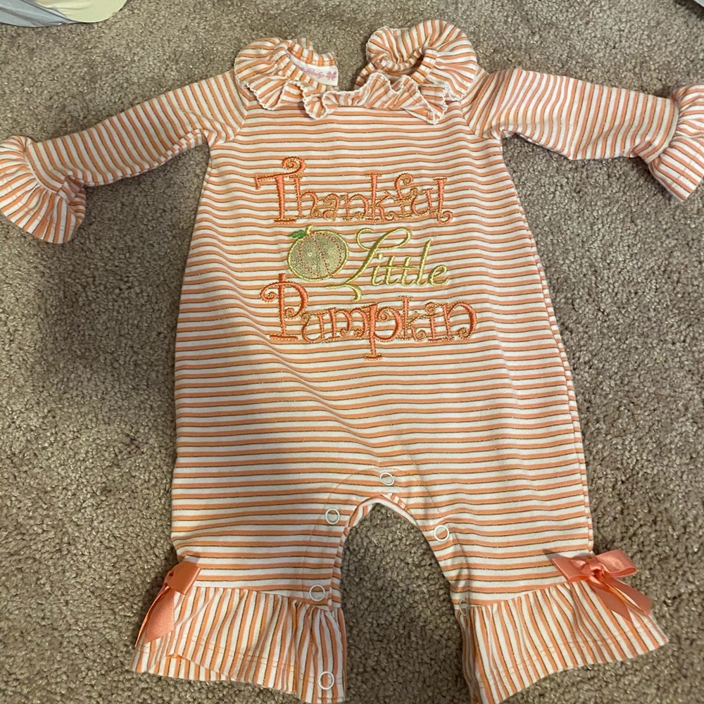 Girls Thanksgiving romper